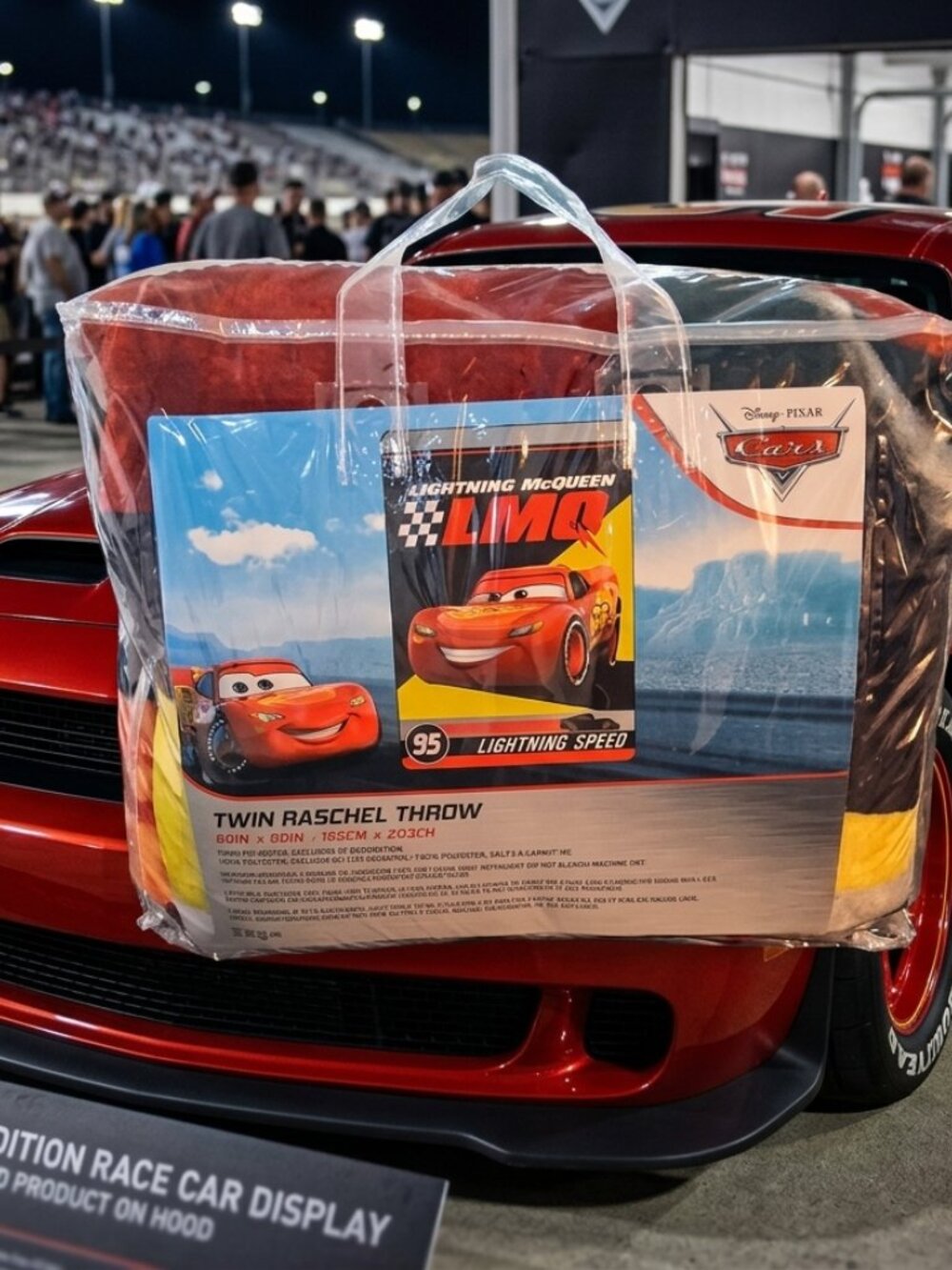 "Disney Pixar Cars Lightning McQueen Twin Raschel Blanket NWT Northwest"